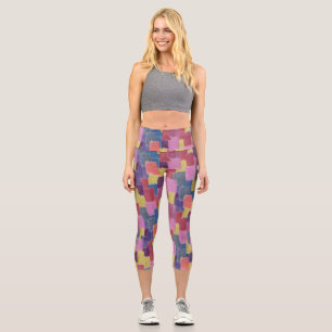 Leggings Capri Aquarelle Abstraite : arrière - plan de splash san