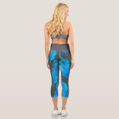 Leggings Capri Aquarelle bleu (Verso)