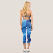 Leggings Capri Aquarelle bleue PERSONNALISER (Verso)