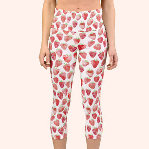 Leggings Capri Aquarelle fraise