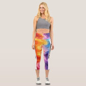 Leggings Capri Aquarelle fumée PERSONNALISER (Recto)