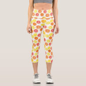 Leggings Capri Aquarelle Motif de fruits d'agrumes (Recto)