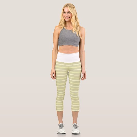 Leggings Capri aquarelle rayée (Recto)