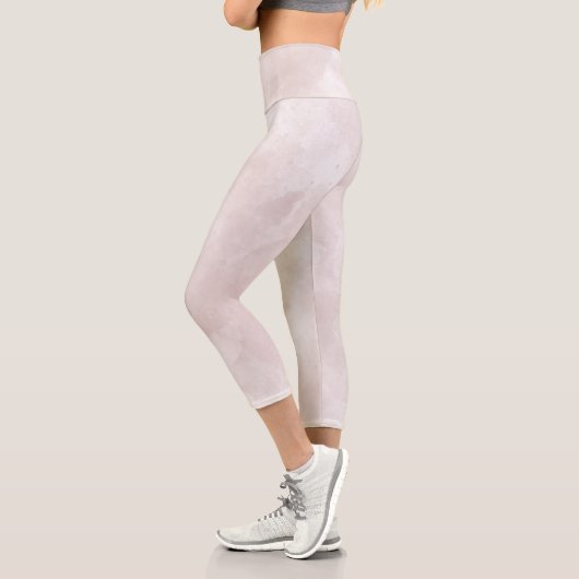 Leggings Capri Aquarelle rose Abstraite (Gauche)