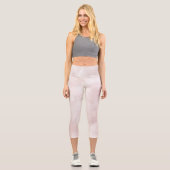 Leggings Capri Aquarelle rose Abstraite (Recto)