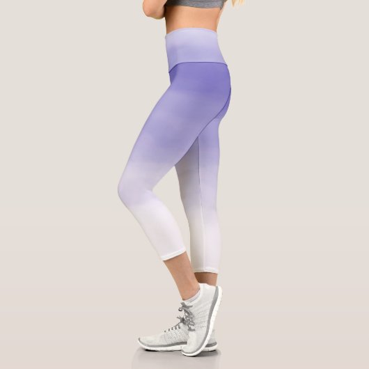 Leggings Capri Aquarelle violette Ombre (Gauche)