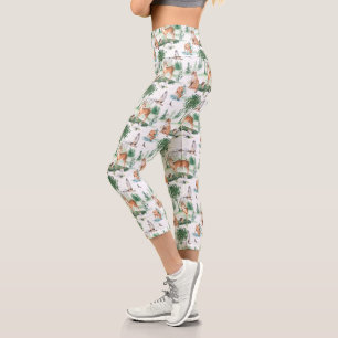 Leggings Capri Aquarelle Woodland Baby Motif animal