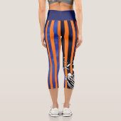Leggings Capri Araignée de squelette Éffrayante d'Halloween viole (Verso)
