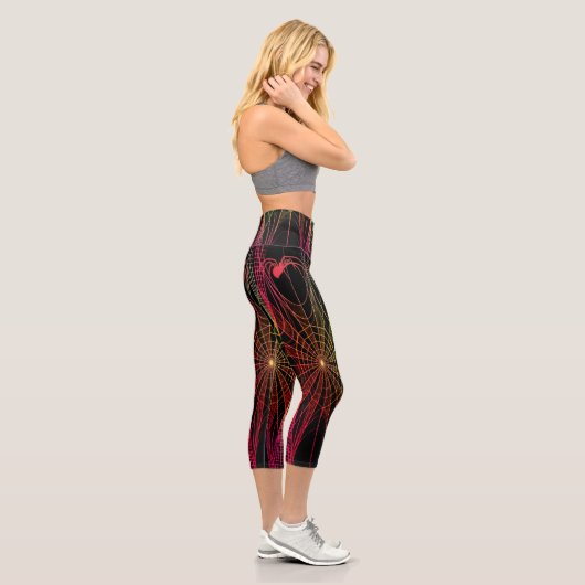 Leggings Capri Araignées et aiguilles Capris haut taille (Droite)