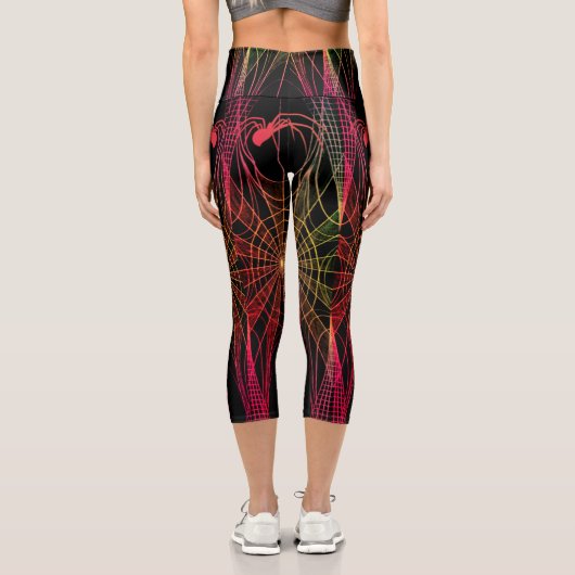 Leggings Capri Araignées et aiguilles Capris haut taille (Verso)