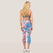 Leggings Capri Arbre à fleurs de cerisier Sakura (Verso)