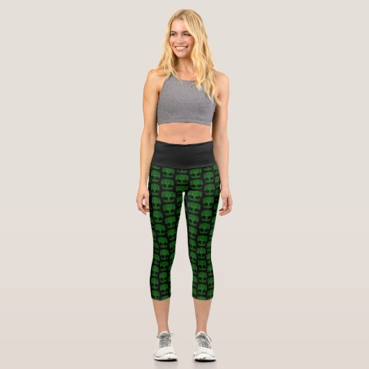 Leggings Capri Arbre Celtique Vert De Vie (Recto)