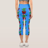Leggings Capri arbre de Noël père Noël cactus (Verso)