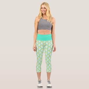 Leggings Capri Arc-en-ciel avec bleu de nuage