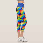 Leggings Capri Arc en ciel coloré<br><div class="desc">Ces jambières vibrantes sont décorées d'un motif rayé d'aquarelle aux couleurs arc-en-ciel. Aquarelle originale © Michele Davies.</div>