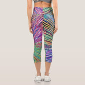 Leggings Capri Arc-en-ciel Couleurs joyeuses Art Abstrait (Verso)
