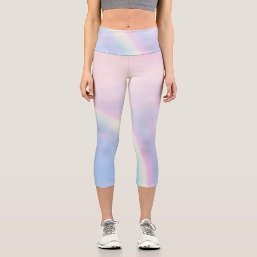 Leggings Capri Arc en ciel d'espoir - pastel, (Recto)