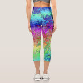 Leggings Capri Arc-en-ciel grungy (Verso)