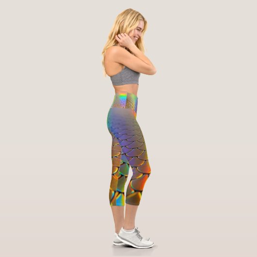Leggings Capri Arc-en-ciel Sirène (Droite)