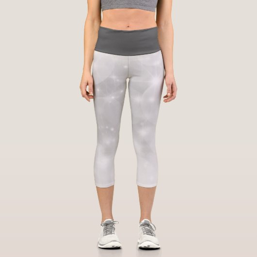 Leggings Capri Argent Et Gris (Recto)