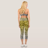 Leggings Capri Argent or brillant foncé parties scintillant ombre (Verso)