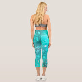 Leggings Capri Arrière - plan à huile Turquoise de la menthe (Verso)