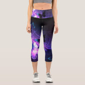 Leggings Capri Arrière - plan avec papillons de nuit (Recto)