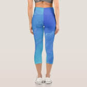Leggings Capri Arrière - plan bleu (Verso)