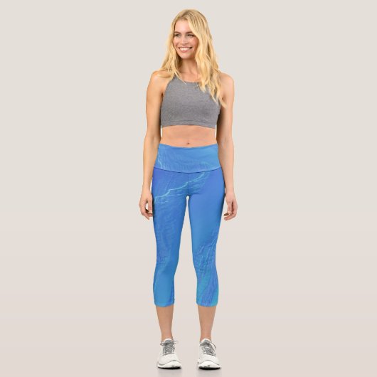 Leggings Capri Arrière - plan bleu (Recto)