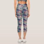 Leggings Capri Arrière-plan Fireworks (Verso)