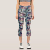 Leggings Capri Arrière-plan Fireworks (Recto)