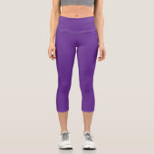 Leggings Capri arrière - plan violet avec bordure blanche (Recto)