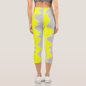 Leggings Capri Art Abstrait gris pâle gris jaune gris fusain gris (Verso)