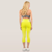 Leggings Capri Art Abstrait Pastel Jaune Blanc Sunny (Verso)