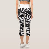Leggings Capri Art de mandala hypnotique complexe (Verso)
