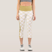 Leggings Capri Art Déco Ocean Wave Patten Gold Parties scintillan (Recto)