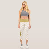 Leggings Capri Art Déco Ocean Wave Patten Gold Parties scintillan (Recto)