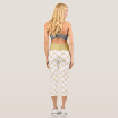 Leggings Capri Art Déco Ocean Wave Patten Gold Parties scintillan (Verso)