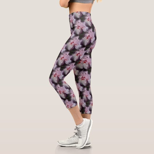 Leggings Capri Art Fleur Iris Rose (Gauche)