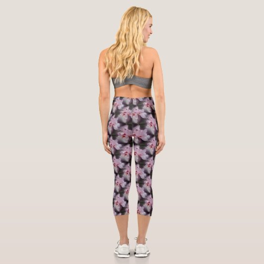 Leggings Capri Art Fleur Iris Rose (Verso)