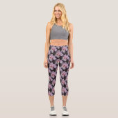 Leggings Capri Art Fleur Iris Rose (Recto)