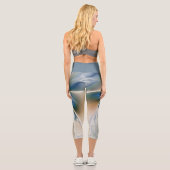 Leggings Capri Art Fractal De L'Imaginaire Abstrait En Plein Esso (Verso)
