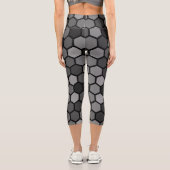Leggings Capri Art géométrique hexagonal simple et moderne (Verso)