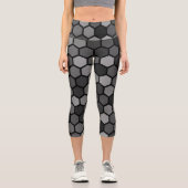 Leggings Capri Art géométrique hexagonal simple et moderne (Recto)