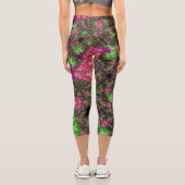 Leggings Capri Art groovy boho hippy funky spirale fractal (Verso)