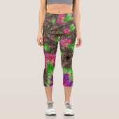 Leggings Capri Art groovy boho hippy funky spirale fractal (Recto)