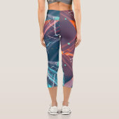 Leggings Capri Art moderne numérique Abstrait (Verso)
