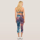 Leggings Capri Art moderne numérique Abstrait (Verso)