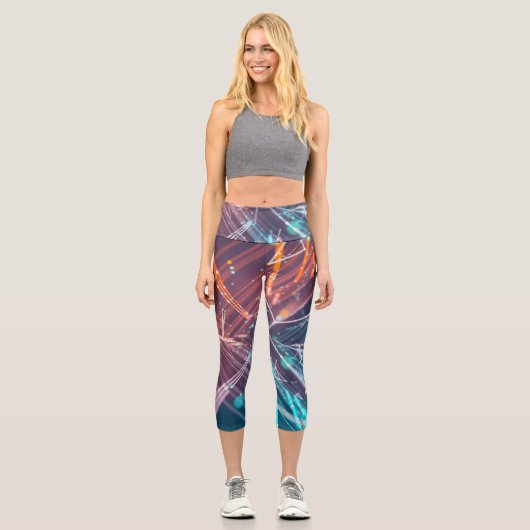 Leggings Capri Art moderne numérique Abstrait (Recto)