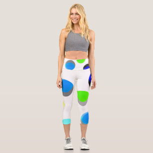 Leggings Capri Art moderne numérique Abstrait